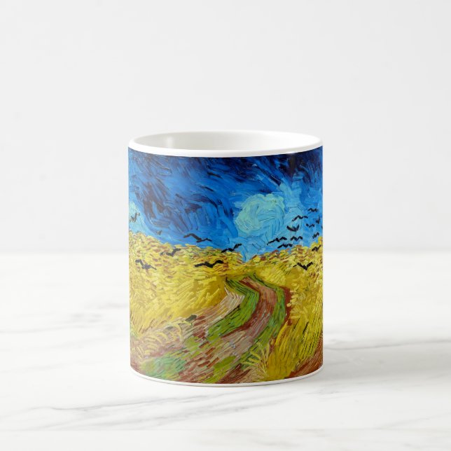 Taza De Café Wheatfield con cuervos, Van Gogh (Centro)