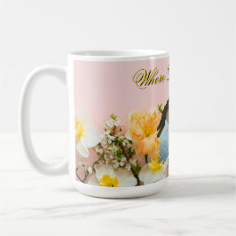 Taza De Café Where Love Blooms Mug | Spring Romance Photo Mug