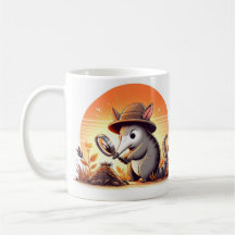 Whimsical Aardvark Mug para los amantes de los ani