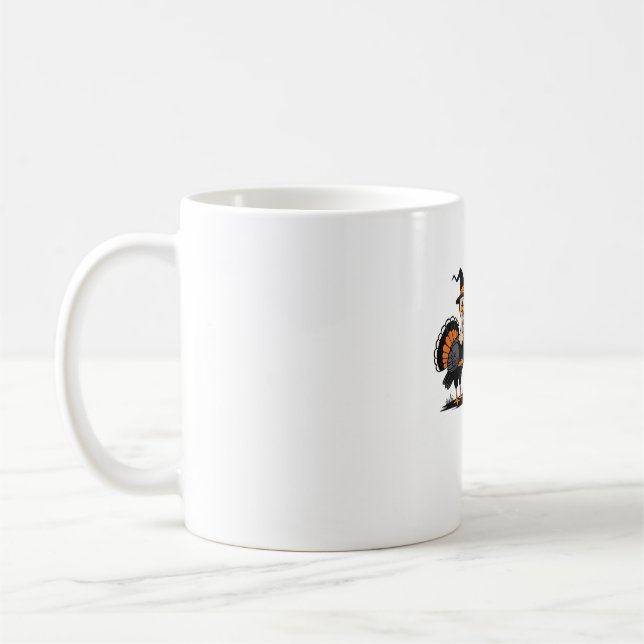 Taza De Café Whimsical Autumt Patchwork Calabaza Cosmo Flor Caí (Izquierda)