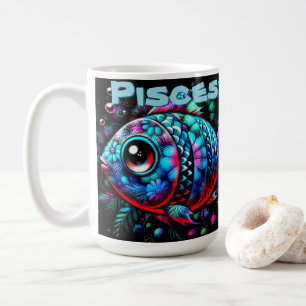 Taza De Café Whimsical Big Eyed Fish Pisces Personalizadas