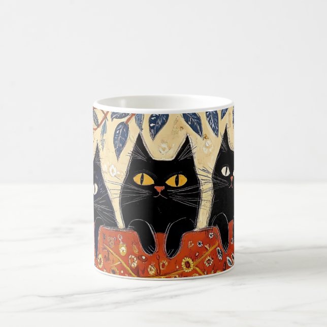 Taza De Café Whimsical Cats Mug (Centro)