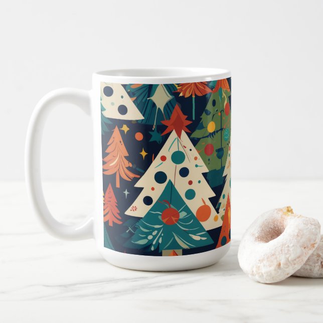 Taza De Café Whimsical Christmas Tree (Con donut)