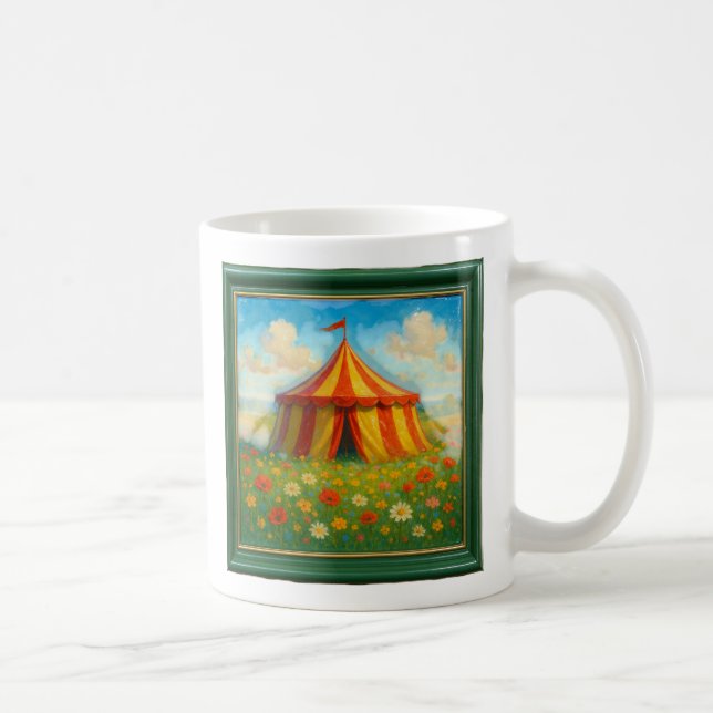 Taza De Café Whimsical Circus Tent Mug (Derecha)