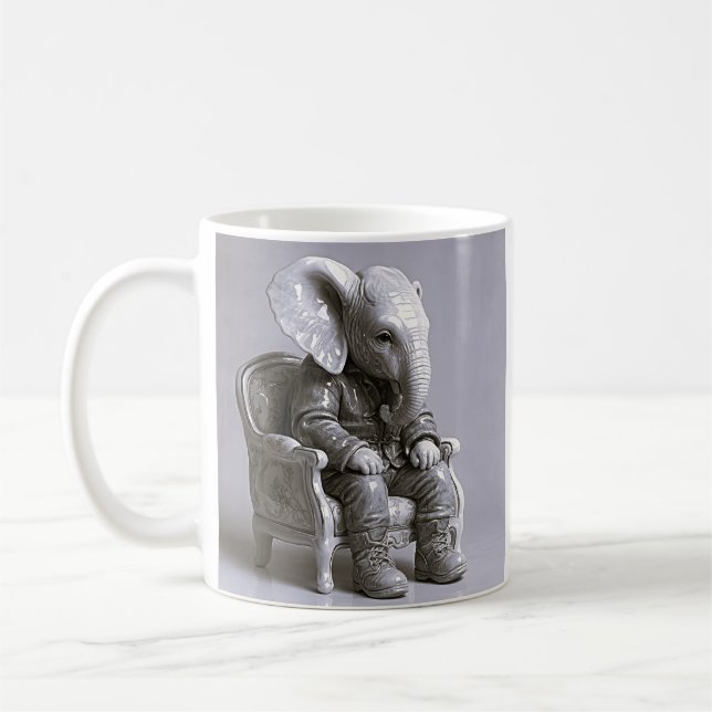 Taza De Café Whimsical Elephant Suit (Izquierda)