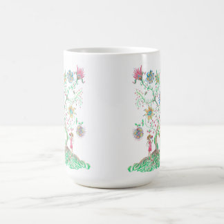 Taza De Café Whimsical Floral Tree