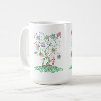 Taza De Café Whimsical Floral Tree