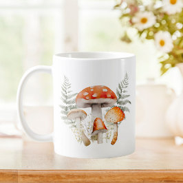 Taza De Café Whimsical Forest Mushroom Vintage Farmhouse
