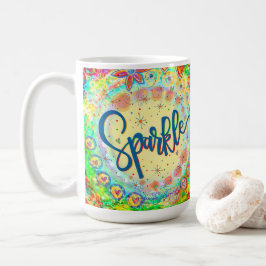 Taza De Café Whimsical Fun Girly Cute Sparkle Inspirador