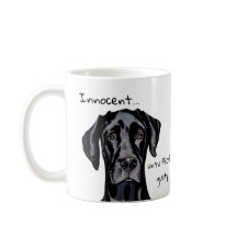 Whimsical Funny Black Great Dane Innocent