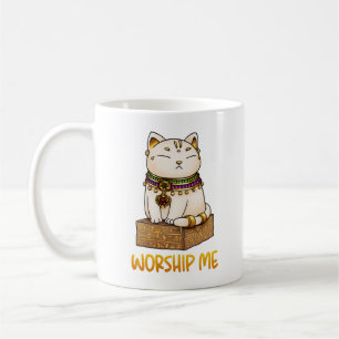 Taza De Café Whimsical Gato Egipcio Dios Bastante