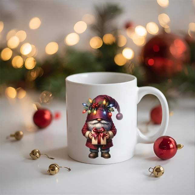Taza De Café Whimsical Gift Giving Christmas Gnome (Subido por el creador)