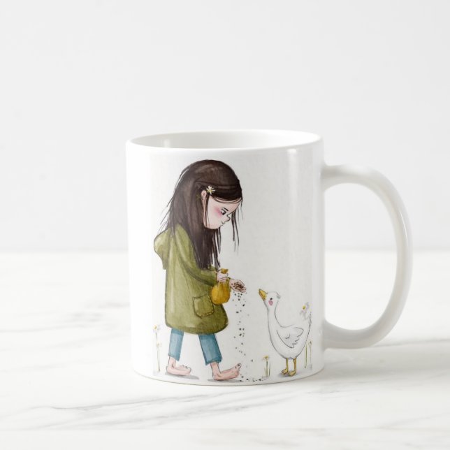 Taza De Café Whimsical Girl and Duck Mug – Kind Ones Whimsical (Derecha)