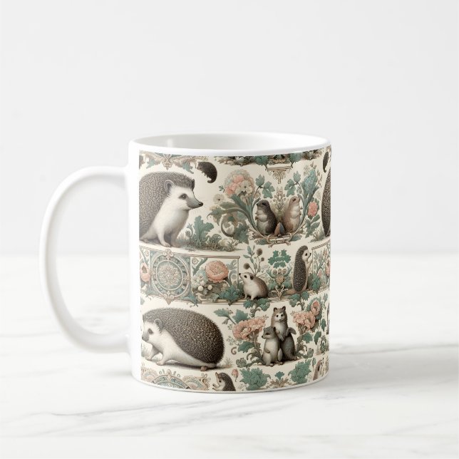 Taza De Café Whimsical Hedgehog Haven (Refugio de sepultura): F (Izquierda)