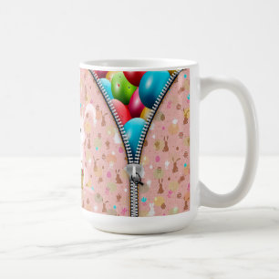 Taza De Café Whimsical Hoppy Eggs de Pascua