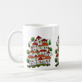 Taza De Café Whimsical House Mug (Doodle - dibujado a mano)