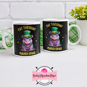 Taza De Café Whimsical Mardi Gras Fat Tuesday Hippo