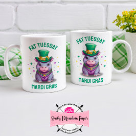 Taza De Café Whimsical Mardi Gras Fat Tuesday Hippo