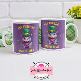 Taza De Café Whimsical Mardi Gras Fat Tuesday Hippo