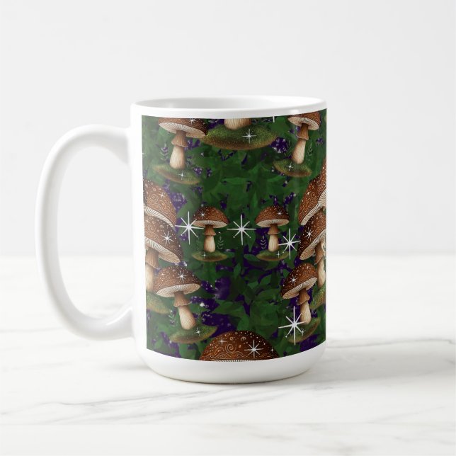 Taza De Café Whimsical Mushroom Forest Mug - Encantando la Natu (Izquierda)