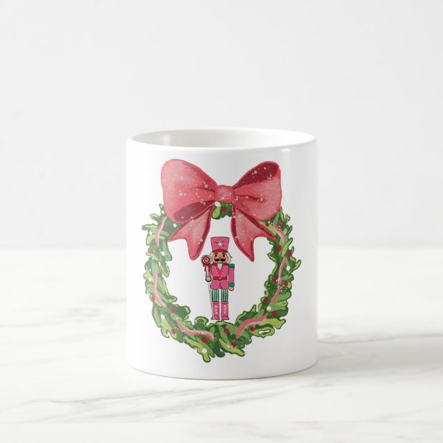 Taza De Café Whimsical Nutcracker Christmas Wreath (Centro)