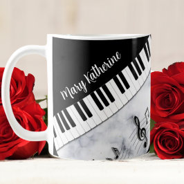 Taza De Café Whimsical Personalizado Piano Keys Coffee Mug