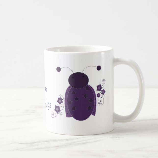 Taza De Café Whimsical Purple Ladybug (Derecha)