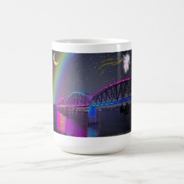 Taza De Café Whimsical rainbow bridge fairy Mug