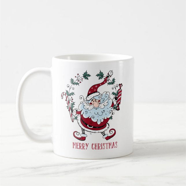 Taza De Café Whimsical Santa Claus  (Izquierda)