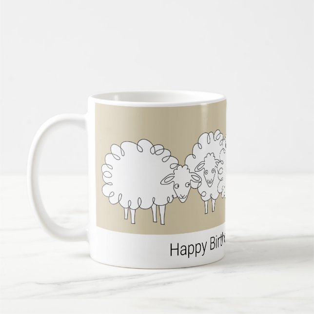 Taza De Café Whimsical Sheep Mug (Izquierda)