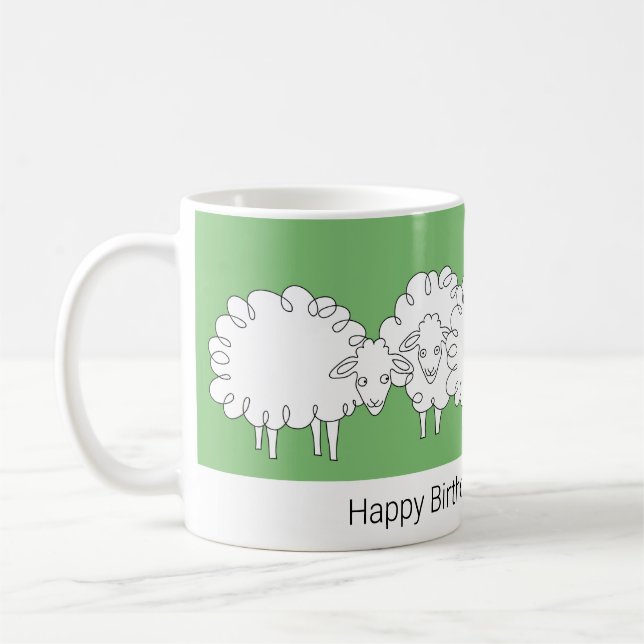 Taza De Café Whimsical Sheep Mug (Izquierda)