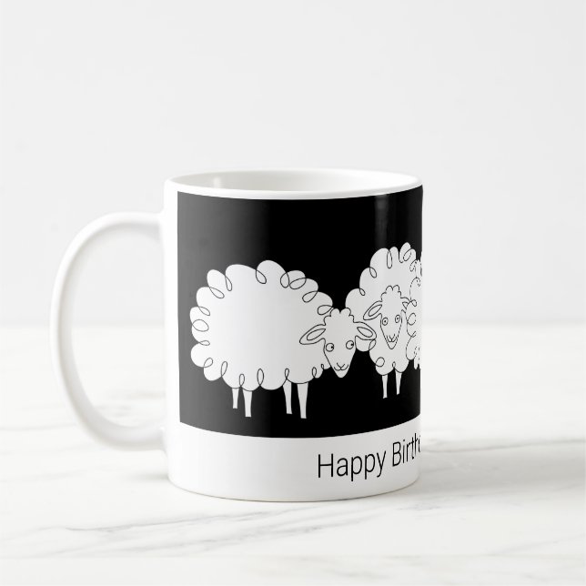 Taza De Café Whimsical Sheep Mug (Izquierda)