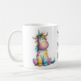 Taza De Café Whimsical Unicorn – Magical Sips with Your Name