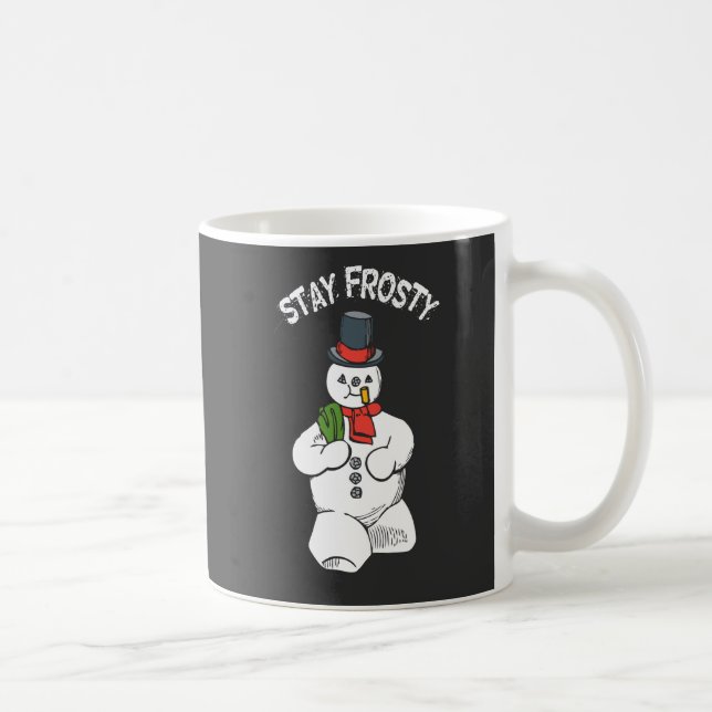 Taza De Café Whimsical Winter Snowman (Derecha)