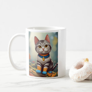 Taza De Café Whimsical Woodland America Shorthair Cat