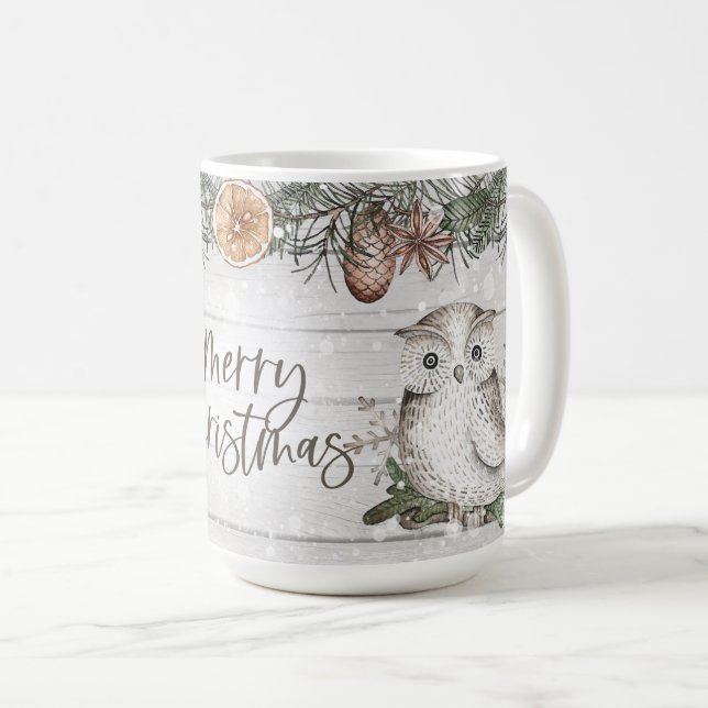 Taza De Café Whimsical Woodland Owls (Anverso derecho)