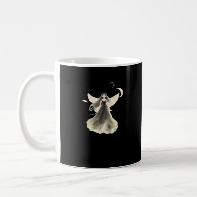 Taza De Café Whimsigoth Chica Dark Fairy Estética Con Vibes Cl (Izquierda)