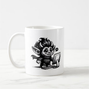 Taza De Café Whimsigoth Cyborg Internet Troll Diseño de Arte Vi