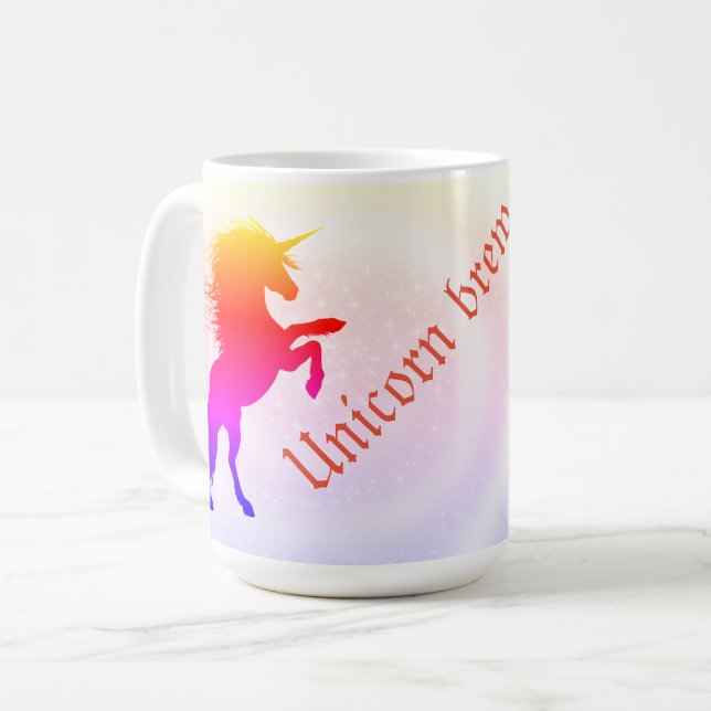 Taza De Café Whimy Pastel Rainbow Unicorn (Anverso izquierdo)