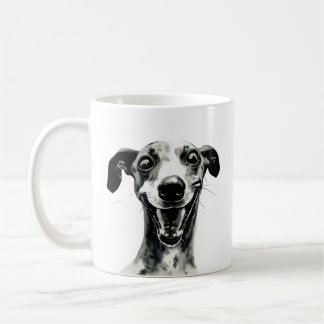 Taza De Café Whippet blanco y negro | Grasa
