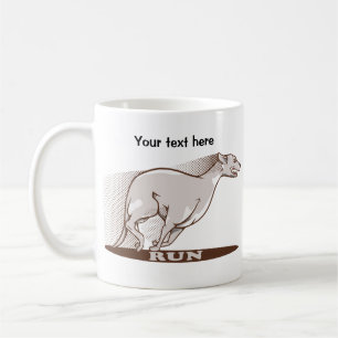 Taza De Café Whippet en ejecución