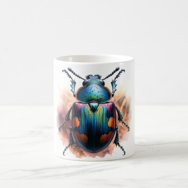 Taza De Café Whirligig Beetle 050624IREF101 - Watercolor (Centro)