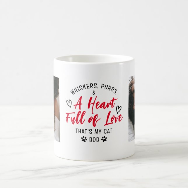 Taza De Café Whiskers, Purrs y Love Furry Friend (Centro)