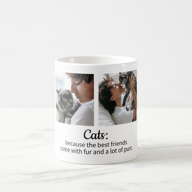 Taza De Café Whiskers, Purrs y Love Furry Friend (Centro)