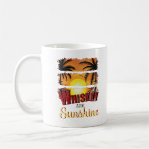 Taza De Café Whiskey y Sunshine, verano Naranja de atardecer