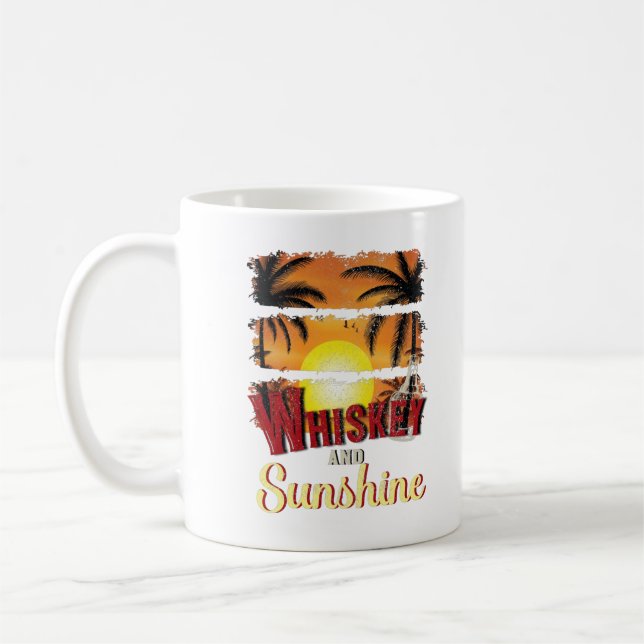 Taza De Café Whiskey y Sunshine, verano Naranja de atardecer (Izquierda)