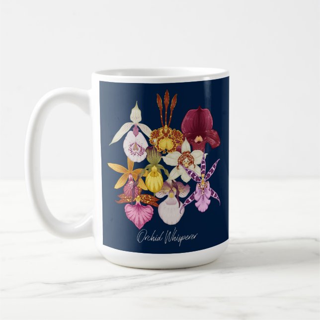 Taza De Café Whisperer de orquídeas de época (Izquierda)