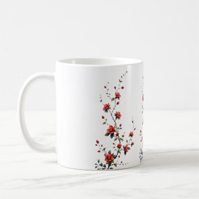 Taza De Café Whispers of Spring Blossoms in Quiet Bloom Petals  (Izquierda)