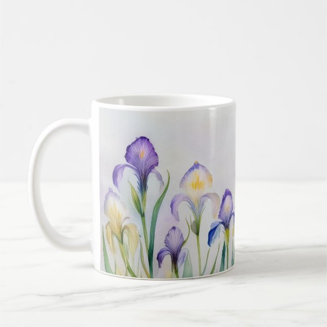Taza De Café Whispers of Spring – Iris Bloom Mug (Izquierda)