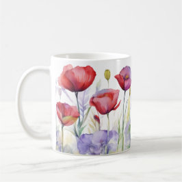 Taza De Café Whispers of Spring – Poppy Bloom Mug
